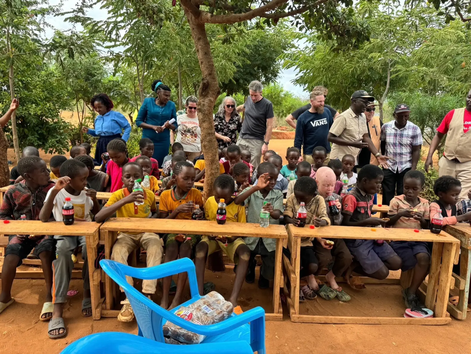 Mission team serving children in Kenya