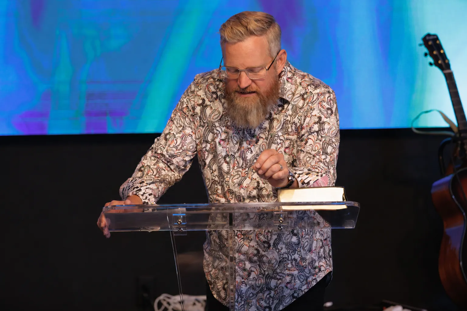 Pastor Jason ministering the Word at River Northwest Church